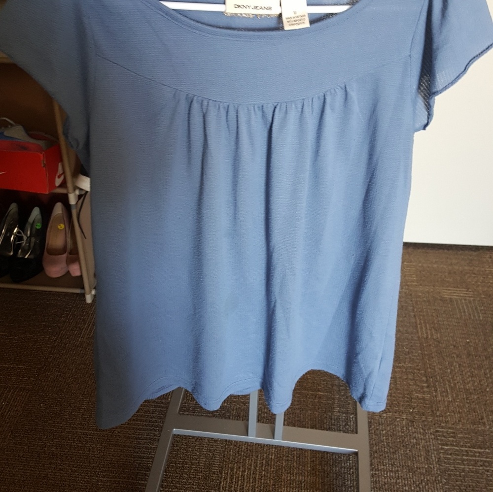 Donna Karen Blue Blouse - Picture 4 of 4